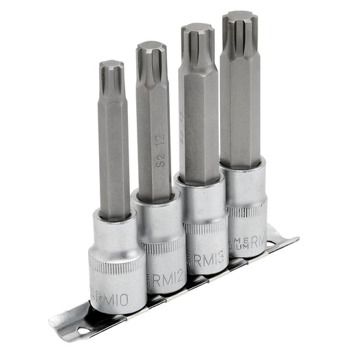 Draper Expert Ribe® Socket Bit Set, 1/2" Sq. Dr. (4 Piece) - H-RIBE/4/100 - image 1