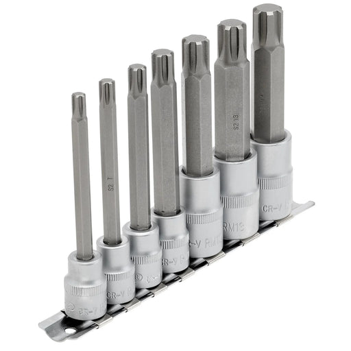 Draper Expert Ribe® Socket Bit Set, 3/8" & 1/2" Sq. Dr. (7 Piece) - RIBE/7/SET/B - image 1