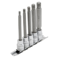 Draper Expert Spline Socket Bit Set, 3/8" Sq. Dr. (5 Piece) - D-SPLINE/5/100