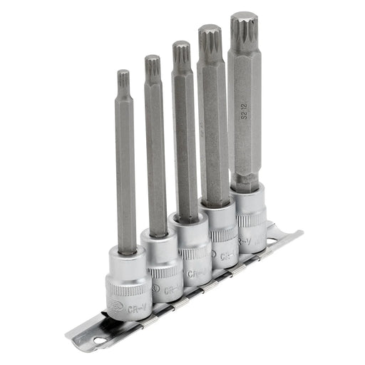 Draper Expert Spline Socket Bit Set, 3/8" Sq. Dr. (5 Piece) - D-SPLINE/5/100 - image 1