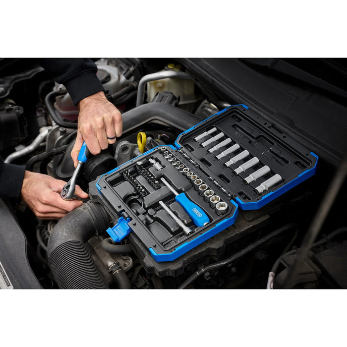 Draper HI-TORQ® Metric Socket Set, 1/4" Sq. Dr. (47 Piece) - BD47M