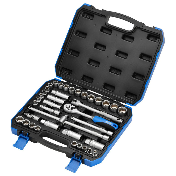 Draper Combined MM/AF Socket Set, 3/8" Sq. Dr. (39 Piece) - DD39AM