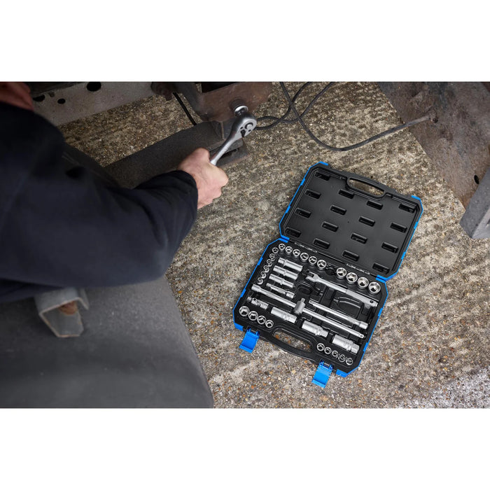 Draper Combined MM/AF Socket Set, 3/8" Sq. Dr. (39 Piece) - DD39AM