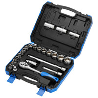Draper HI-TORQ® Metric Socket Set, 1/2" Sq. Dr. (24 Piece) - HD24M