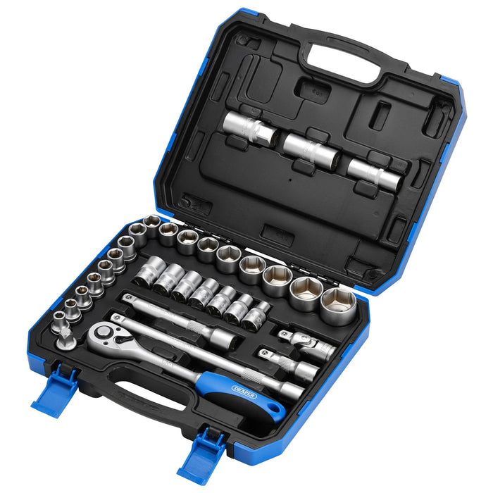 Draper HI-TORQ® Combined MM/AF Socket Set, 1/2" Sq. Dr. (33 Piece) - HD33AM