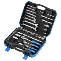 Draper Metric Tool Kit, 1/4", 3/8" and 1/2" Sq. Dr. (75 Piece) - TKD75M