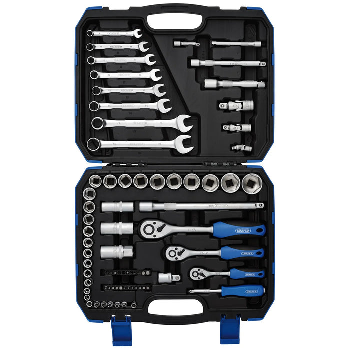 Draper Metric Tool Kit, 1/4", 3/8" and 1/2" Sq. Dr. (75 Piece) - TKD75M