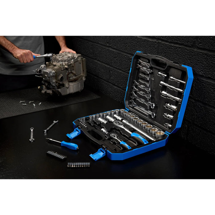 Draper Metric Tool Kit, 1/4", 3/8" and 1/2" Sq. Dr. (75 Piece) - TKD75M