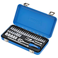 Draper Metric Socket Set in Metal Case, 1/4" Sq. Dr. (38 Piece) - BD38M/MT