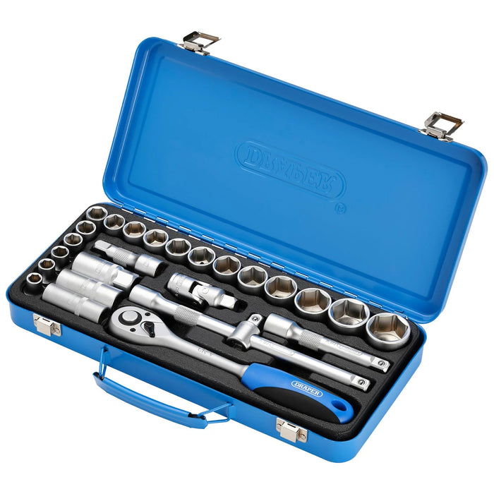 Draper Metric Socket Set, 1/2" Sq. Dr. (26 Piece) - HD26M/MT