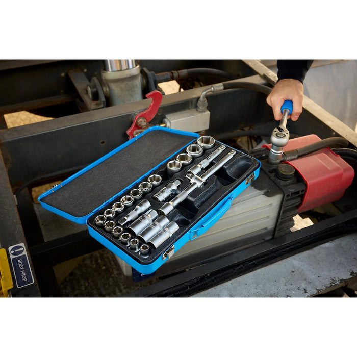 Draper Metric Socket Set, 1/2" Sq. Dr. (26 Piece) - HD26M/MT