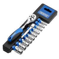 Draper Metric Socket and Ratchet Set, Sq. Dr. (12 Piece) 1-3