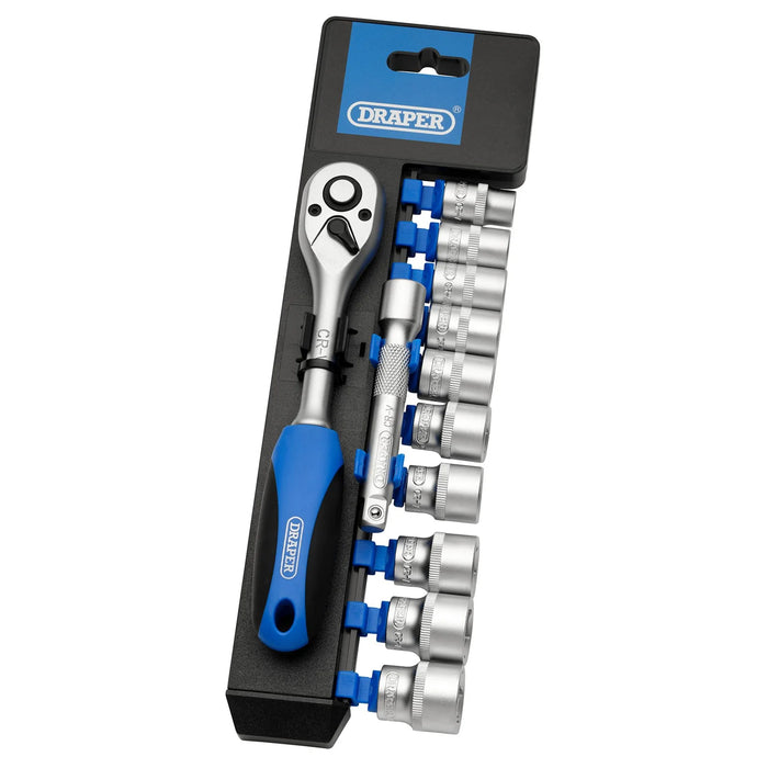 Draper Metric Socket and Ratchet Set, Sq. Dr. (12 Piece) 1-3