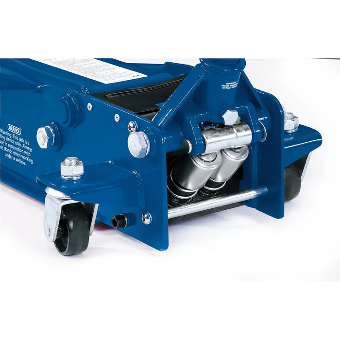 Draper Heavy Duty Trolley Jack with Twin Pistons, 3 Tonne - TJ3HD/C