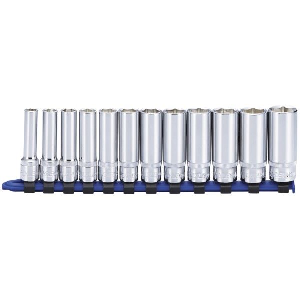 Carlyle Tools Socket Set - Deep - Metric - 3/8In. Dr - 12 Piece
