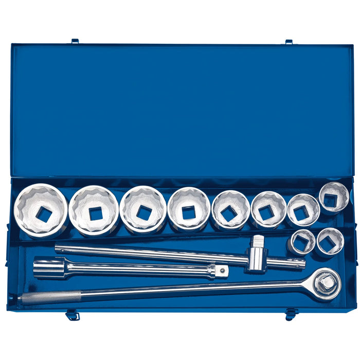 Draper Metric Socket Set in Metal case, 1" Sq. Dr. (13 Piece) - T13MM/B