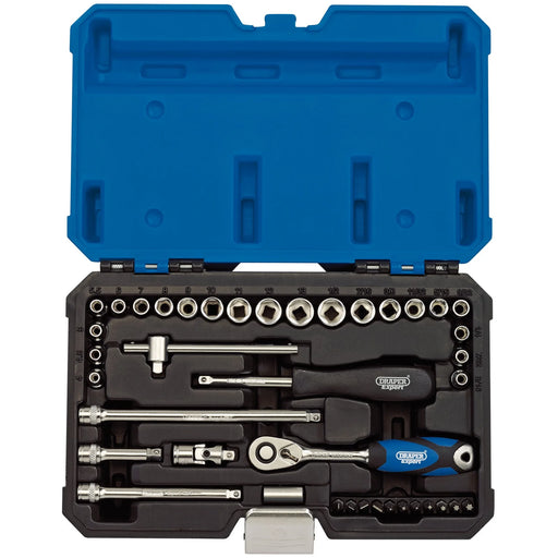 Draper Expert Combined MM/AF Socket Set, 1/4" Sq. Dr. (40 Piece) - B40AMN/SG - image 1