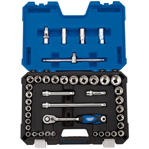Draper Expert Combined MM/AF Socket Set, 1/2" Sq. Dr. (41 Piece) - H41AM/SG - image 1