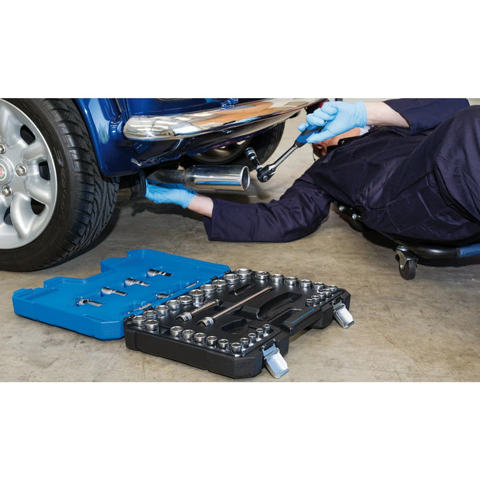 Draper Expert Combined MM/AF Socket Set, 1/2" Sq. Dr. (41 Piece) - H41AM/SG