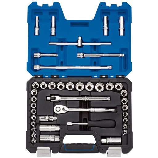 Draper Expert Combined MM/AF Socket Set, 3/8" Sq. Dr., Blue (41 Piece) - image 1