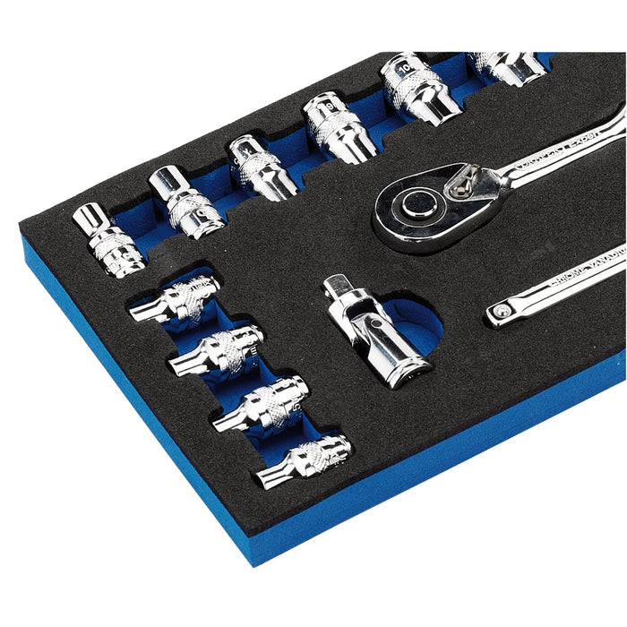 Draper Expert Metric Socket Set, 1/4" Sq. Dr. (26 Piece) - B26M/MC/B