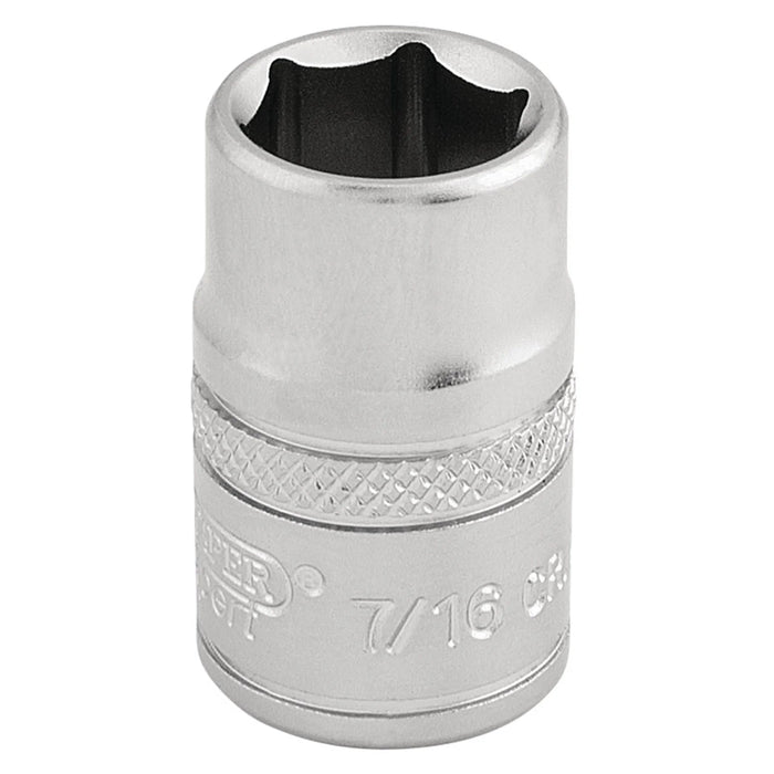 Draper Expert 6 Point Imperial Socket, Sq. Dr., 7/16" 1-3