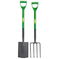 Draper Carbon Steel Garden Fork and Spade Set, Green - DSDF/SET