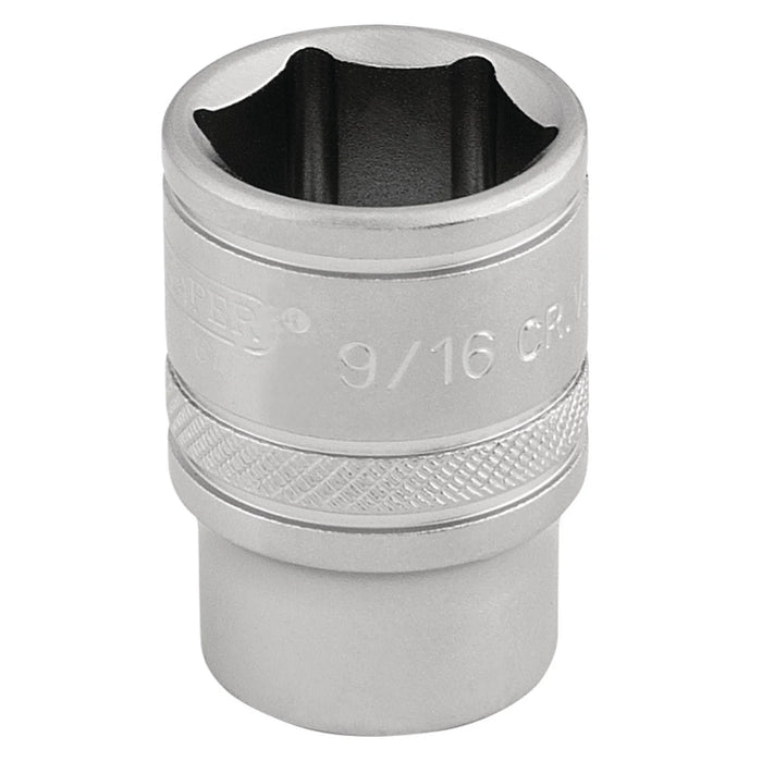 Draper Expert 6 Point Imperial Socket, Sq. Dr., 9/16" 1-3