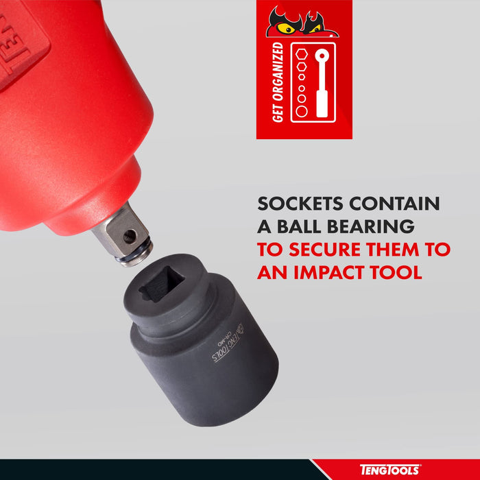 Teng Tools 3/8" Impact Socket ANSI Metric 12mm Teng Tools - Town Tools 