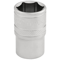 Draper Expert 6 Point Imperial Socket, Sq. Dr., 11/16" 1-3