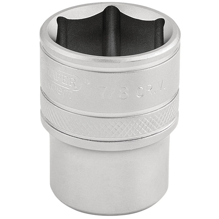 Draper Expert 6 Point Imperial Socket, Sq. Dr., 7/8" 1-3