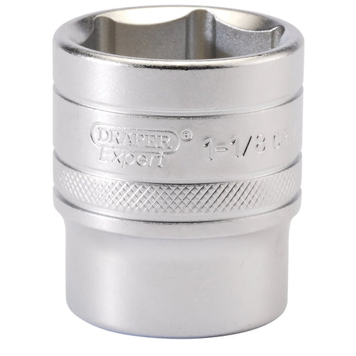 Draper Expert 6 Point Imperial Socket, 1/2" Sq. Dr., 1 1/8" - H-AF/MS