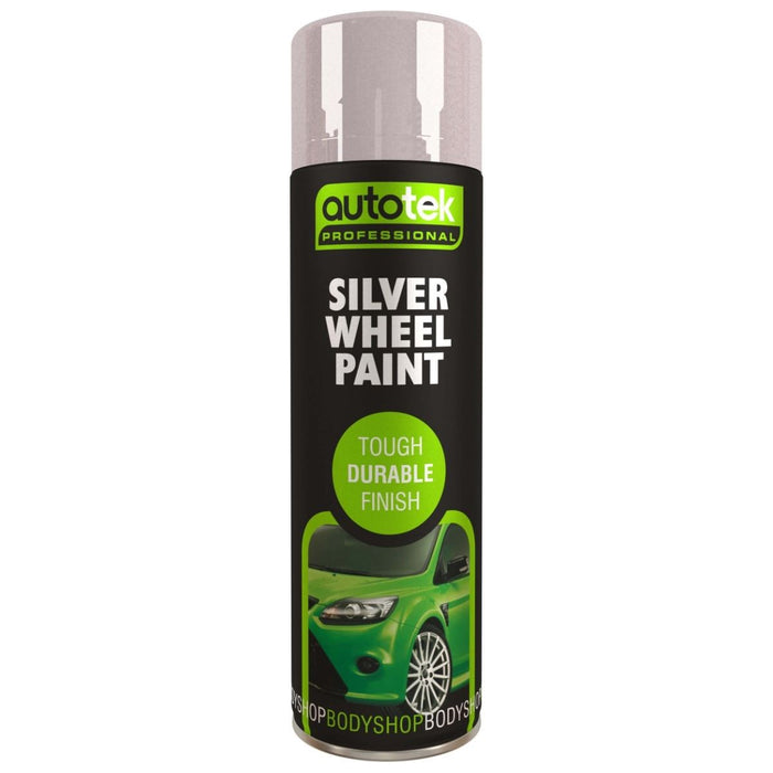 Autotek Silver Wheel Paint 500ml Spray Paint High Coverage