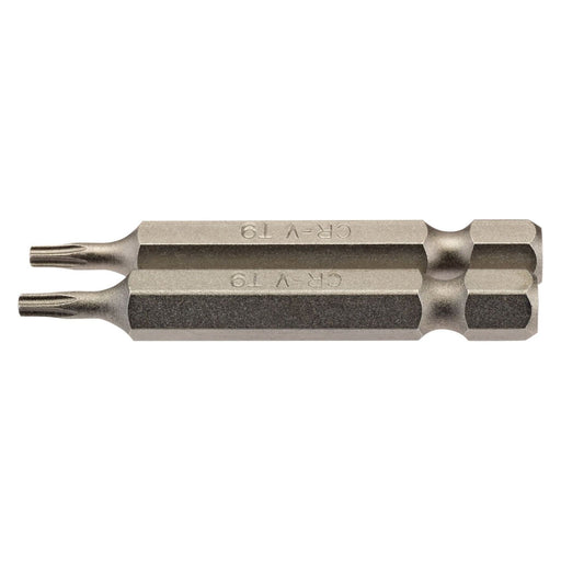 Draper TX-STAR Insert Bit, 1/4" Hex, 50mm Long, T9 (Pack of 2) Draper - Town Tools 