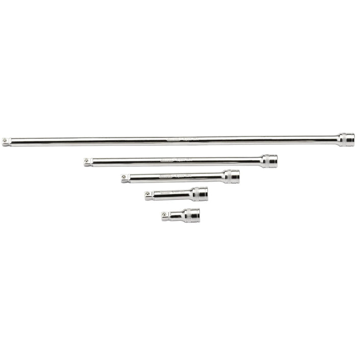 Draper Expert Wobble Extension Bar Set, 3/8" Sq. Dr., Micro Satin Chrome (5