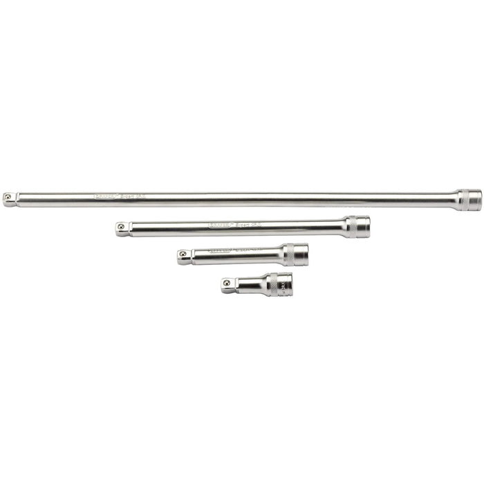 Draper Expert Wobble Extension Bar Set, Sq. Dr., Micro Satin Chrome (4 Piece)