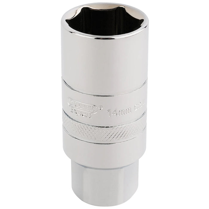 Draper Expert 14mm Thread 6 Point Spark Plug Socket, 3/8" Sq. Dr., 21mm