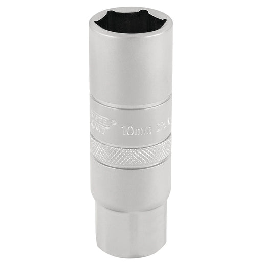 Draper Expert 10mm Thread 6 Point Satin Chrome Spark Plug Socket, 3/8" Sq. Dr.