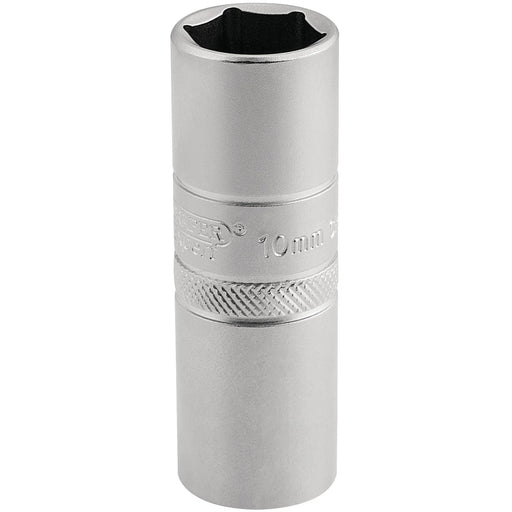 Draper Expert 10mm Thread 6 Point Satin Chrome Spark Plug Socket, 1/2" Sq. Dr.