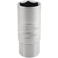 Draper Expert 14mm Thread 6 Point Satin Chrome Spark Plug Socket, 1/2" Sq. Dr.