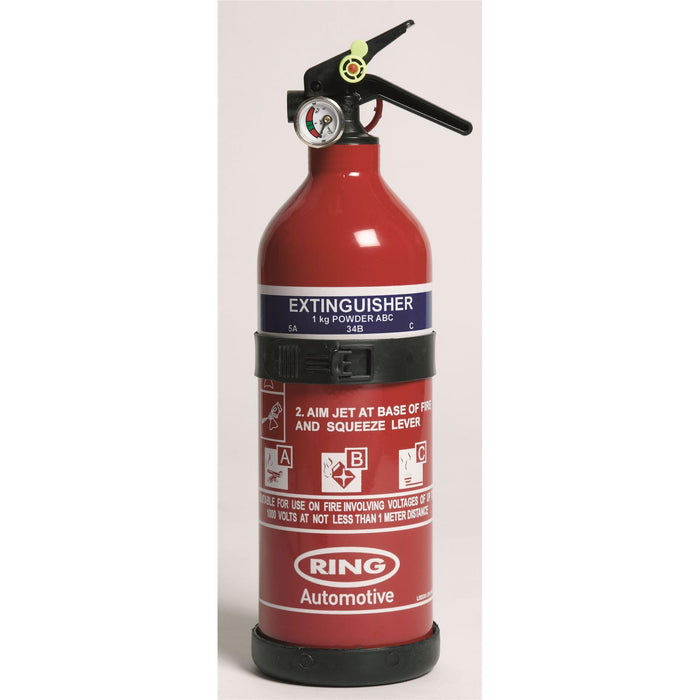 Ring 1Kg ABC Fire Extinguisher with Gauge - RCT1750 Ring Automotive - Town Tools 