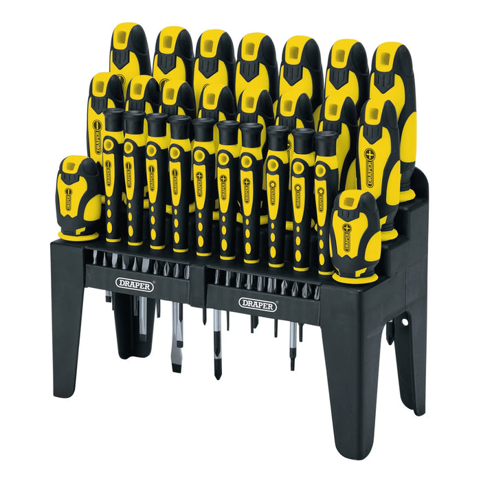 Draper Soft Grip Screwdriver and Bit Set, Yellow (47 Piece) - 864/47/Y