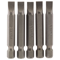 Draper Plain Slot Insert Bit, 6mm, 1/4" Hex, 50mm Long (Pack of 5) 64273