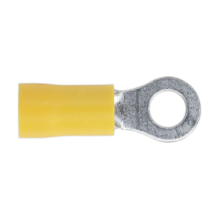 Sealey Easy-Entry Ring Terminal 5.3mm (2BA) Yellow Pack of 100 YT18 Sealey - Town Tools 