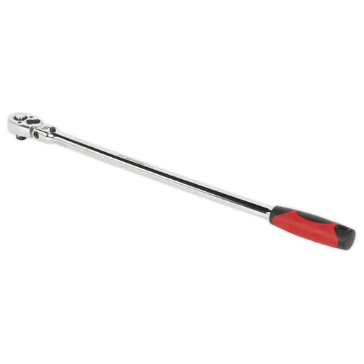 Sealey Ratchet Wrench Flexi-Head Extra-Long 600mm 1/2"Sq Drive AK6698 Sealey - Town Tools 