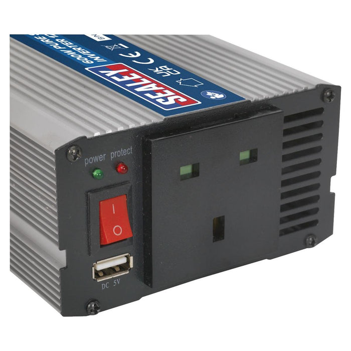 Sealey Power Inverter Pure Sine Wave 600W 12V DC 230V ~ 50Hz PSI600 Sealey - Town Tools 