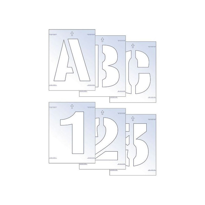 Scan Letter & Number Stencil Kit 100mm Scan - Town Tools