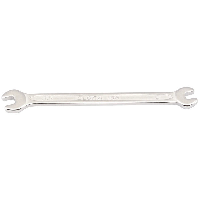 Elora Midget Double Open Ended Spanner, 3 x 3.5mm - 156-3x3,5