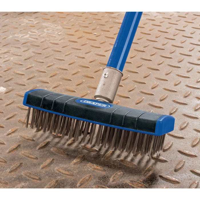 Draper Stainless Steel Bristle Scrub Brush, 180mm - HD/SBSS