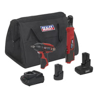 Sealey 2 x SV12 Series Cordless Power Tool Combo Kit 12V - 2 Batteries